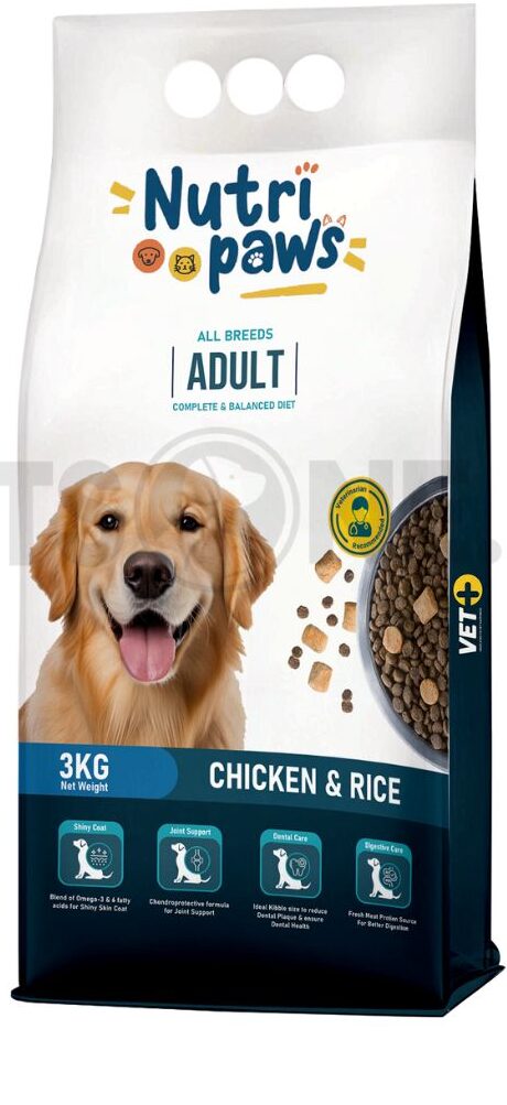Nutri Paws Adult Dog Food-3 KG,15 KG PACKS